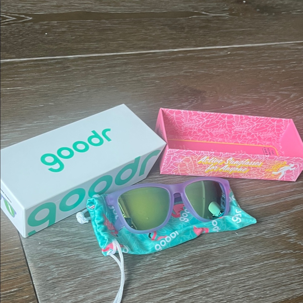 Goodr Purple and Green Sunglasses